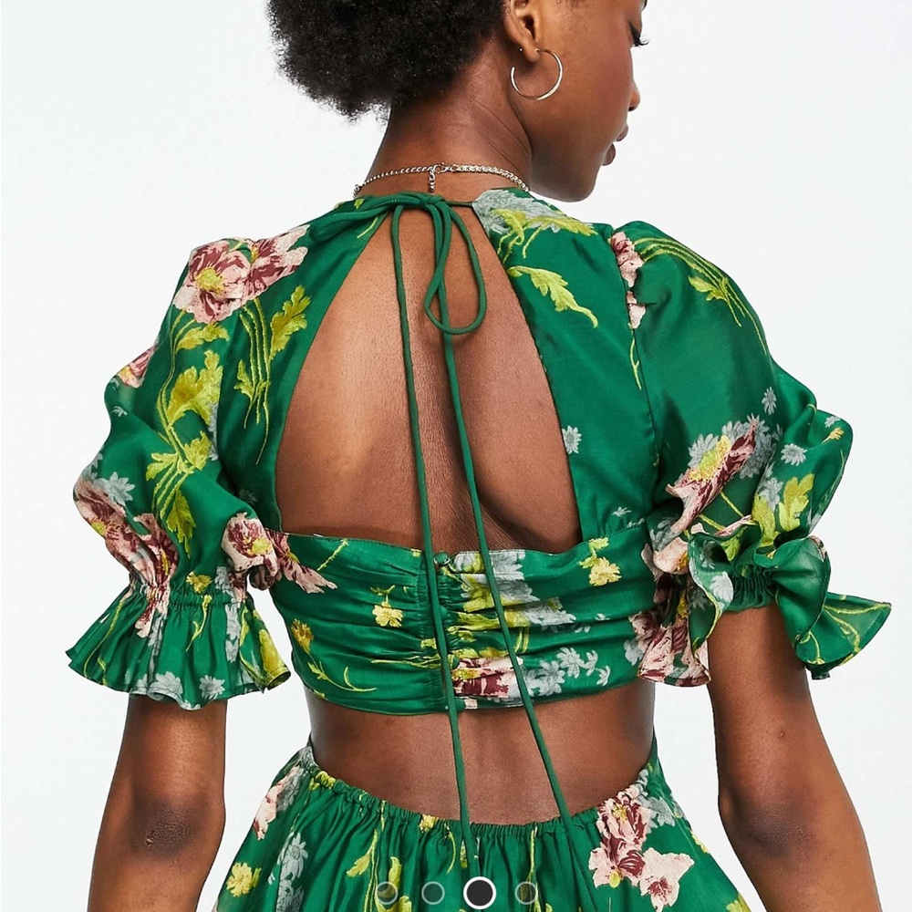 Floral Green Dress ASOS Design - Picture 4 of 5